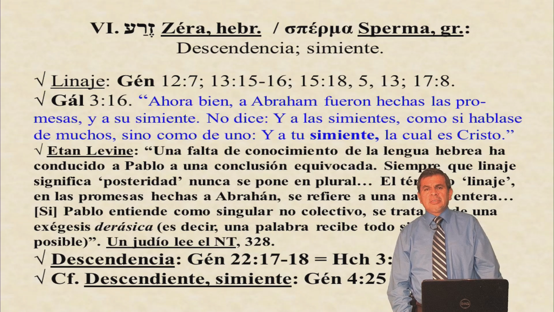 Zéra y Sperma / Voces bíblicas originales