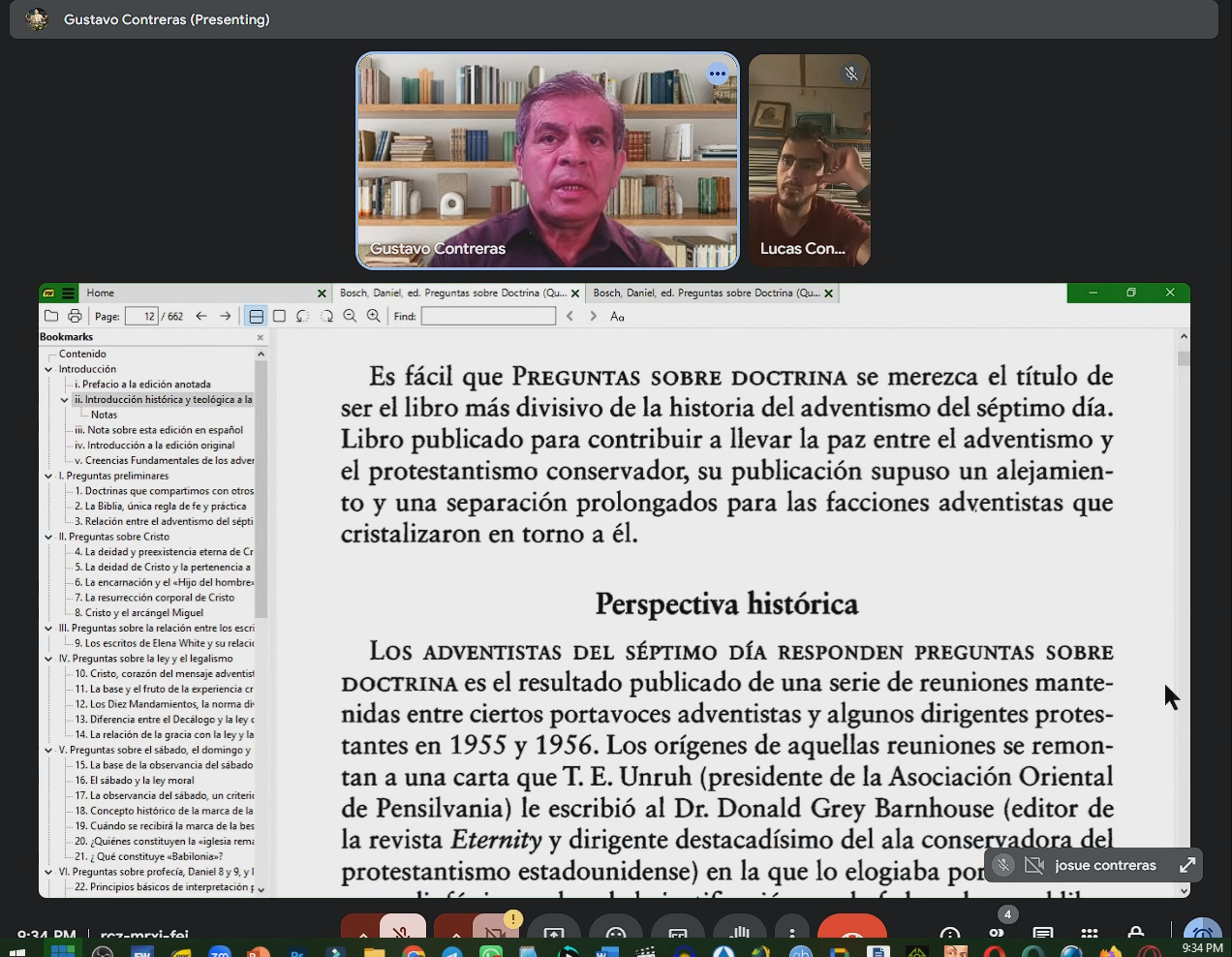 Los adventistas del séptimo día responden Preguntas sobre doctrina (QOD): Prefacio Google Meet