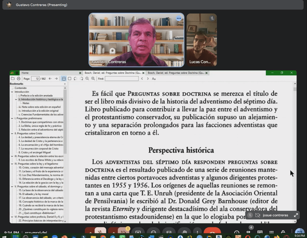 Los adventistas del séptimo día responden Preguntas sobre doctrina (QOD): Prefacio Google&nbsp;Meet