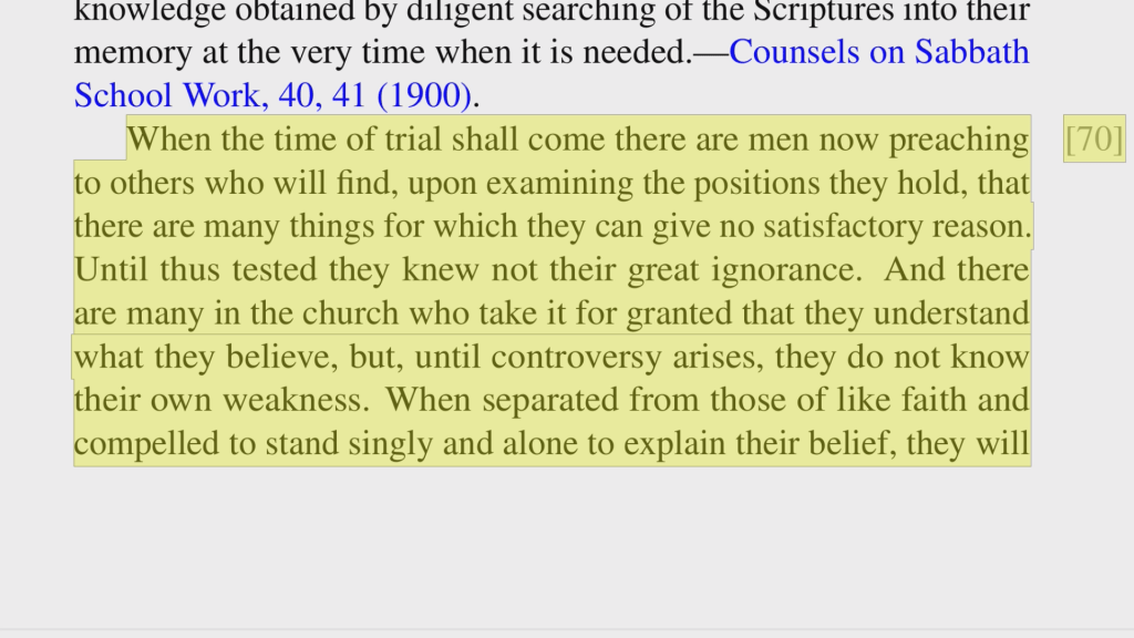 Chapter 5—Devotional Life of the Remnant / Last Day&nbsp;Events